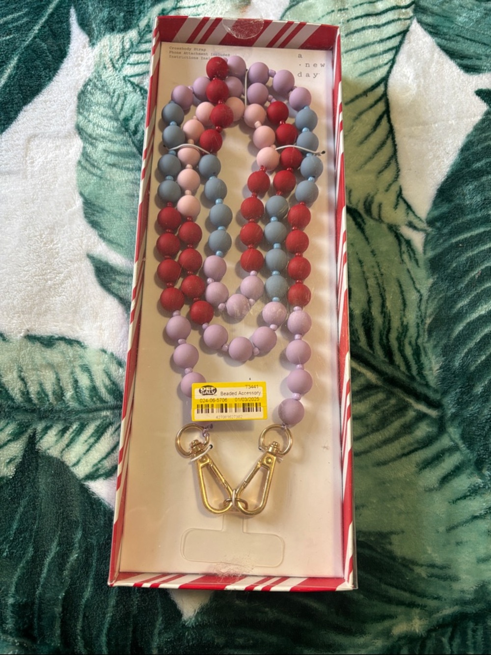 Beaded Multi-Color Strap with Gold Hardware - Women Jewelry